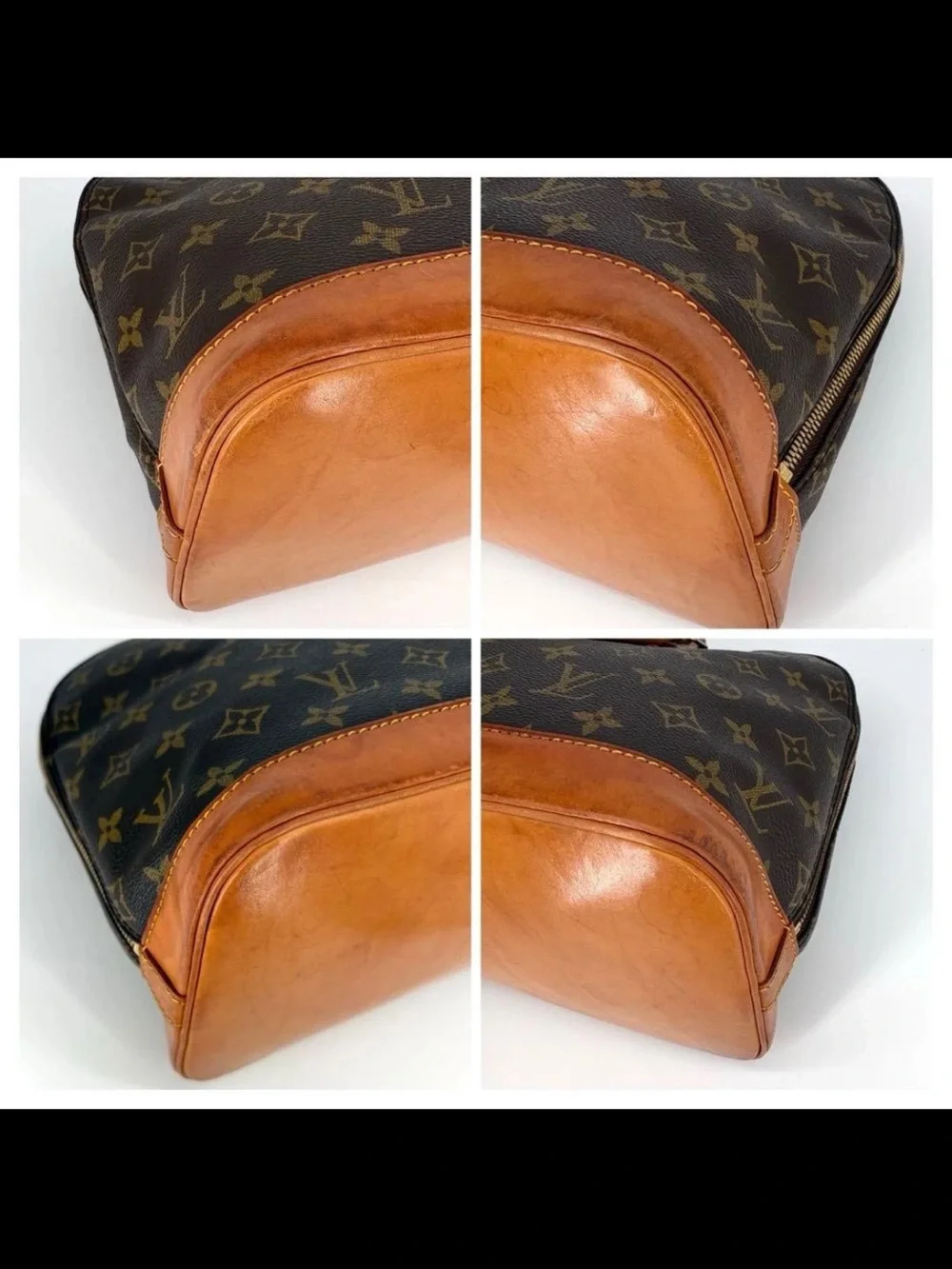 Louis Vuitton Monogram Canvas Satchel with Tan Vachetta Accents